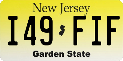 NJ license plate I49FIF