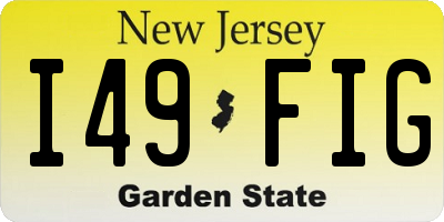 NJ license plate I49FIG