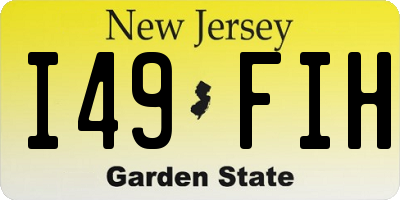 NJ license plate I49FIH