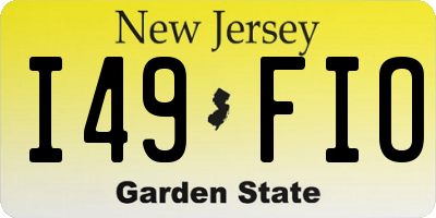 NJ license plate I49FIO