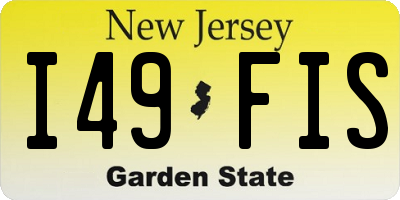 NJ license plate I49FIS