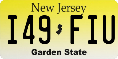 NJ license plate I49FIU