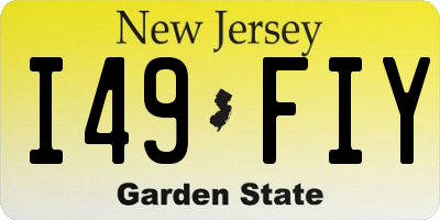 NJ license plate I49FIY