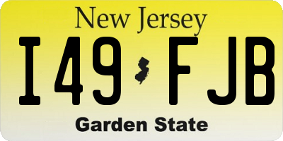 NJ license plate I49FJB