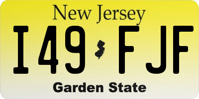 NJ license plate I49FJF