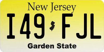 NJ license plate I49FJL