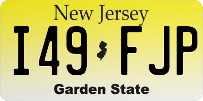 NJ license plate I49FJP