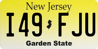 NJ license plate I49FJU