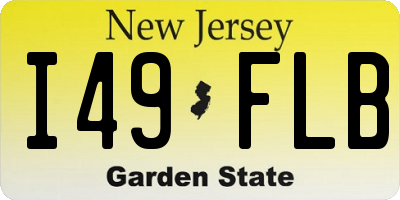 NJ license plate I49FLB