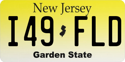 NJ license plate I49FLD