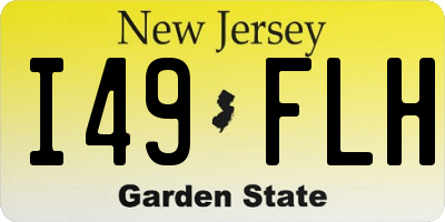 NJ license plate I49FLH