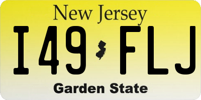 NJ license plate I49FLJ