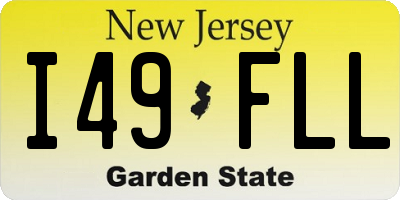 NJ license plate I49FLL