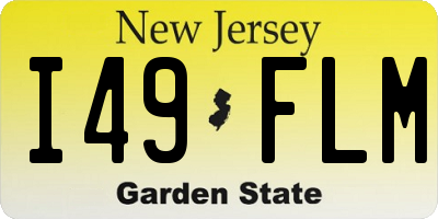 NJ license plate I49FLM