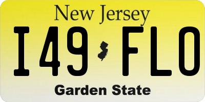 NJ license plate I49FLO