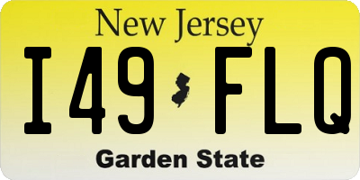 NJ license plate I49FLQ