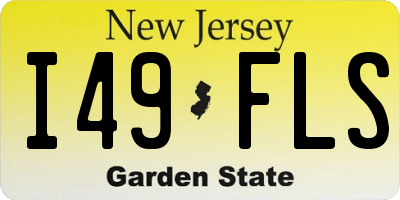 NJ license plate I49FLS