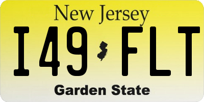 NJ license plate I49FLT