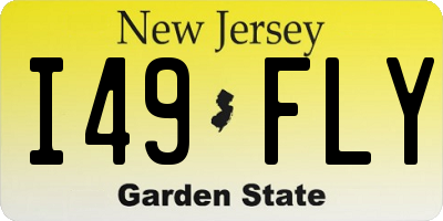 NJ license plate I49FLY