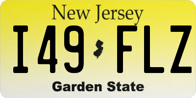 NJ license plate I49FLZ