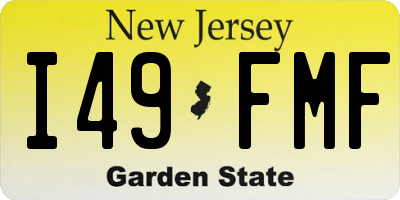 NJ license plate I49FMF