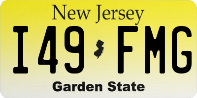 NJ license plate I49FMG