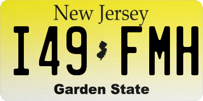 NJ license plate I49FMH
