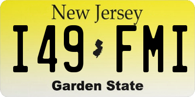NJ license plate I49FMI
