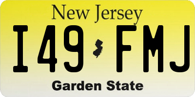 NJ license plate I49FMJ