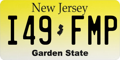 NJ license plate I49FMP