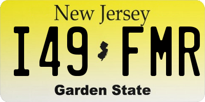 NJ license plate I49FMR