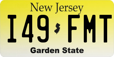 NJ license plate I49FMT