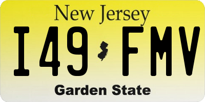 NJ license plate I49FMV