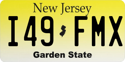 NJ license plate I49FMX