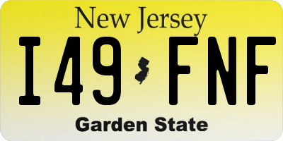 NJ license plate I49FNF