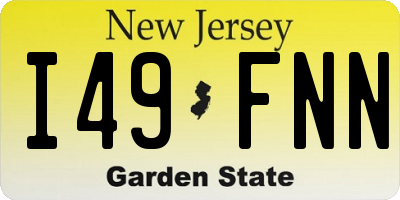 NJ license plate I49FNN