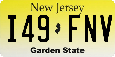 NJ license plate I49FNV