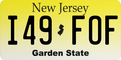 NJ license plate I49FOF