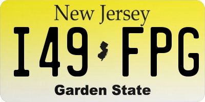 NJ license plate I49FPG