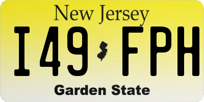 NJ license plate I49FPH