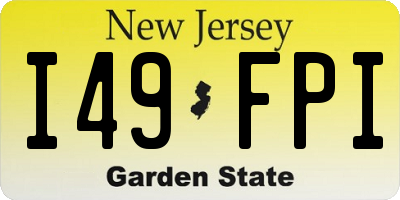 NJ license plate I49FPI