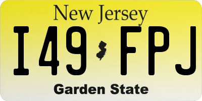 NJ license plate I49FPJ