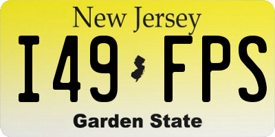 NJ license plate I49FPS