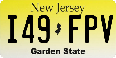 NJ license plate I49FPV