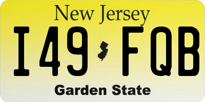 NJ license plate I49FQB