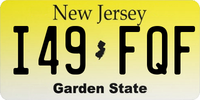NJ license plate I49FQF