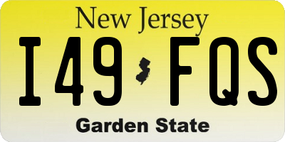 NJ license plate I49FQS