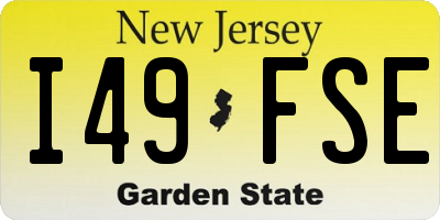 NJ license plate I49FSE