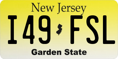 NJ license plate I49FSL