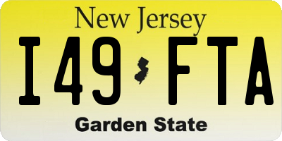 NJ license plate I49FTA